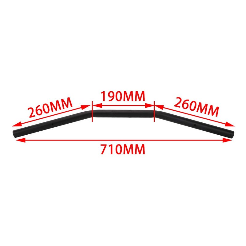 YSMOTO 1" Sportster Drag Bars Motorcycle Handlebar 25mm Wide Handlebars for Sportster HD Custom Chopper Softail Tour Glide Road King Electra, BLACK - Image 5